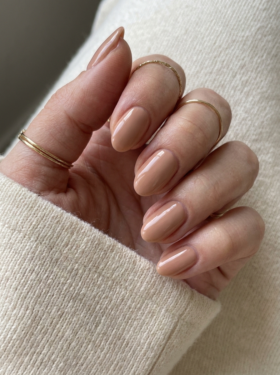 Latte Nude Nägel als Nude Nägel Inspiration 2026